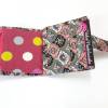 Kleine Damen Brieftasche, Geldbörse, rot mit bunten Punkten, klein Bild 5