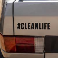 Autoaufkleber Clean Life | Auto Aufkleber lustig | Detailing Aufkleber | Vinylaufkleber | 10 cm x 2 cm Bild 2