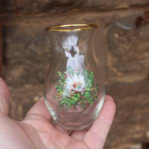 kleine Vase Siberdistel Dekor 60er 70er Jahre DDR Bild 5