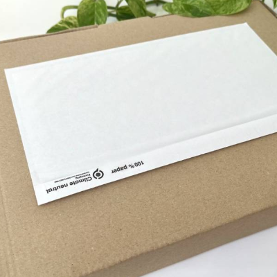 1 - 100 Stück Lieferscheintaschen aus Papier Rechnungstasche lang transparent plastikfrei