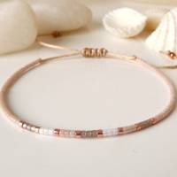 Zierliches Armband aus Miyuki Perlen, kleine Geschenke für Frauen Freundin, im Geschenktütchen Bild 1