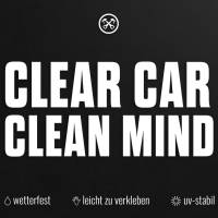 Autoaufkleber Clean car - Clean mind | Auto Aufkleber lustig | Detailing Aufkleber | Vinylaufkleber | 10 cm x 4,6 cm Bild 3