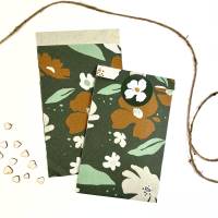 Blumenmuster Geschenktüten Graspapier 5-50 Stück 12x19 cm nachhaltig verpacken für Schmuck Süßigkeiten Bild 1