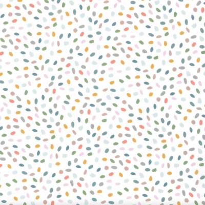 Westfalenstoffe Capri Texel weiß bunte Punkte 25cm x 25cm 100% Baumwolle Webware Webstoff