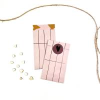 elegante Mini-Geschenktüten rosa 5-50 Stück 7x13 cm Papiersäcken Flachbeutel Flachtüte Schmuckaufbewwahrung Bild 1
