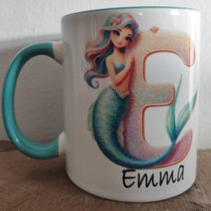 Meerjungfrau Tasse Buchstaben Bild 1
