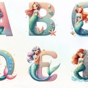 Meerjungfrau Tasse Buchstaben Bild 5