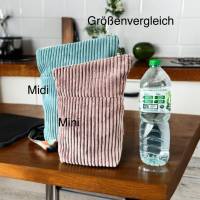 Midi Foldover Umhängetasche aus Cord in zartem Rosa, Schultergurt wählbar Bild 6
