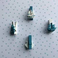 Motivklammer mit Segelboot, Miniklammer maritim als Deko für Geschenke und vieles mehr,4,5 cm Bild 4
