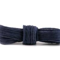 Seidenband Crinkle Crêpe Nachtblau 1m 100% Seide handgenäht und handgefärbt Schmuckband Wickelar Bild 1