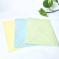 30 Stück Kartenset Klappkarten aus Kraftpapier in blau, grün und gelb Bild 2