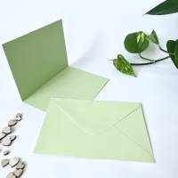 30 Stück Kartenset Klappkarten aus Kraftpapier in blau, grün und gelb Bild 4