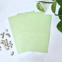 30 Stück Kartenset Klappkarten aus Kraftpapier in blau, grün und gelb Bild 6