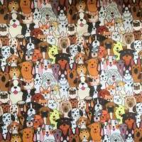 Kissen Kissenbezug Baumwolle Hunde Wauzi  35 x 35 mit Reißverschluss von kramboden Bild 4