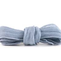 Seidenband Crinkle Crêpe Eisblau 1m 100% Seide handgenäht und handgefärbt Schmuckband Wickelarmband Bild 1