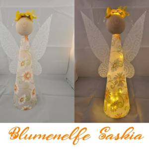 Saskia Blumenelfe Blumenfee Lichterengel LED und Timer Bild 1