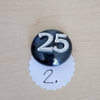 Jubiläumszahl Glasstein schwarz - 75 - 50 - 25 - für die Gestaltung der Tischdeko oder Geschenke Bild 6