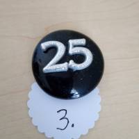 Jubiläumszahl Glasstein schwarz - 75 - 50 - 25 - für die Gestaltung der Tischdeko oder Geschenke Bild 7