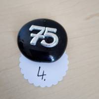Jubiläumszahl Glasstein schwarz - 75 - 50 - 25 - für die Gestaltung der Tischdeko oder Geschenke Bild 8