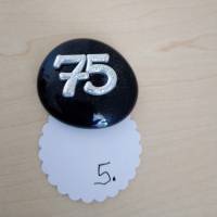 Jubiläumszahl Glasstein schwarz - 75 - 50 - 25 - für die Gestaltung der Tischdeko oder Geschenke Bild 9