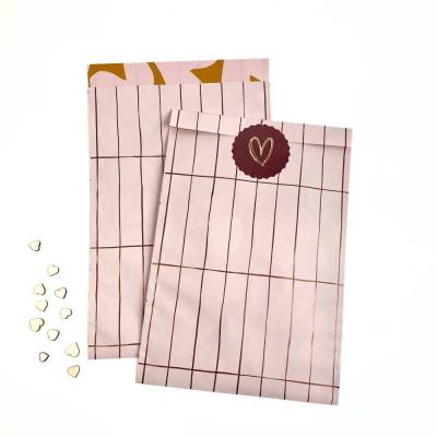 elegante Geschenktüten rosa 5-50 Stück 17x25 cm groß Papierbeutel für Utensilien geschenk Verpackungen