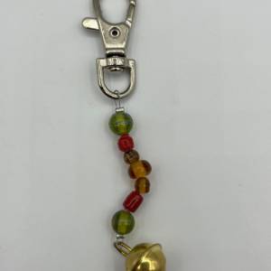 Glasperlen Schlüsselanhänger mit Glöckchen – Schicker Begleiter für Schlüssel, Taschen und Rucksäcke Bild 1