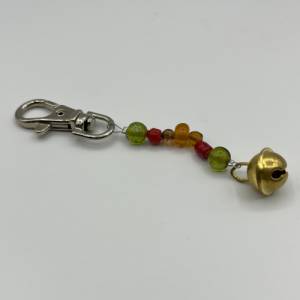 Glasperlen Schlüsselanhänger mit Glöckchen – Schicker Begleiter für Schlüssel, Taschen und Rucksäcke Bild 9