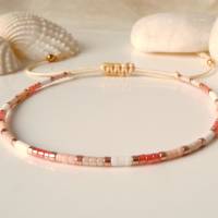Armband aus Miyuki Perlen in  zarten Farben, kleine Geschenke für Frauen Freundin, im Geschenktütchen Bild 2
