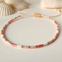 Armband aus Miyuki Perlen in  zarten Farben, kleine Geschenke für Frauen Freundin, im Geschenktütchen Bild 3