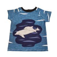 Kurzarmshirt / T-Shirt gr. 92 Delphin handmade Bild 1