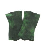 Armstulpen grün aus Wolle und Seide, Größe M, Pulswärmer für den Winter, Manschetten zum Aufpeppen der Kleidung Bild 5
