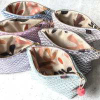 Gestricktes Make Up Täschchen Triangular Baumwolle Farbe: Mauve Bild 4
