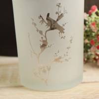 Teelichtglas mit Frühlingsdekor Bild 3