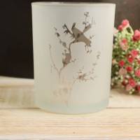 Teelichtglas mit Frühlingsdekor Bild 4