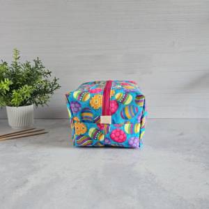 Projekttasche für Stricken | Würfelform | Projekt Bag | Stricktasche | Knitting Bag | Projekt Bag | Handarbeitstasche Bild 2