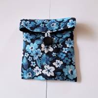 Etui 3// blaue Blumen  // Baumwolle / Aufbewahrung // Minitasche Bild 1
