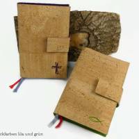 Gotteslobhülle Gesangbuchhülle Bibelhülle aus Kork, Geschenke zur Kommunion & Konfirmation, Patenkind Bild 4