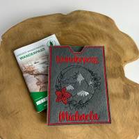 Personalisierte Hülle für Harzer Wanderpass, bestickt mit Namen | nützliche Geschenkidee für Wanderer | Wanderausrüstung Bild 2