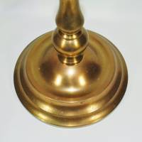 80er Jahre Messing Tischlampe Leuchte groß 71 cm im Petroleumlook gold Glasschirm vintage upcycling Bild 6