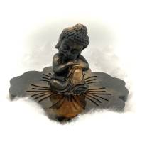 Räucherstäbchenhalter Buddha mit Räucherstäbchen Goloka Bild 1