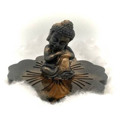 Räucherstäbchenhalter Buddha mit Räucherstäbchen Goloka
