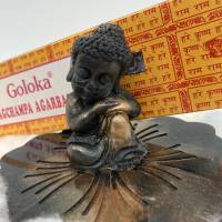 Räucherstäbchenhalter Buddha mit Räucherstäbchen Goloka Bild 2