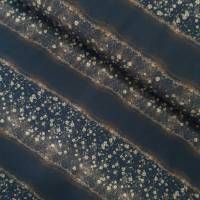 French Terry Diamanten, Stoff mit breiten Streifen, Sweat Meterware schwarz braun von Stenzo Bild 1