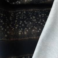 French Terry Diamanten, Stoff mit breiten Streifen, Sweat Meterware schwarz braun von Stenzo Bild 8