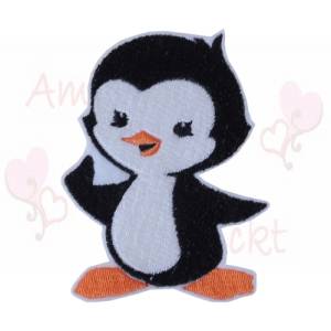 niedlicher Pinguin Aufbügler Aufnäher bügelbild stickapplikation Bild 1