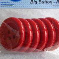 Dress it up Knöpfe      rund, groß und rot   (1 Pck.)  Big Button Red Bild 1