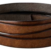 1m Flaches Lederband Braun Vintage (schwarzer Rand) 10x2mm hochwertiges Rindleder Made in Spain Bild 1