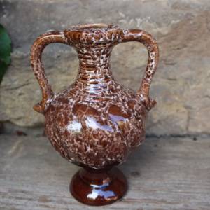 Amphore Vase 17 cm Henkelvase Laufglasur Keramik Art Deco 30er Jahre Bild 2