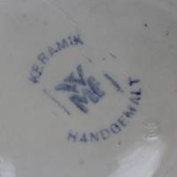 kleine WMF Eierplatte / Vintage Vorspeisenplatte / handbemalte Keramik / West Germany Bild 6