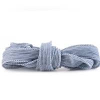 Seidenband Crinkle Crêpe Taubenblau 1m 100% Seide handgenäht und handgefärbt Schmuckband Wickelarmband Bild 2